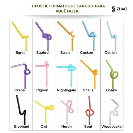 Embalagem Transparente Zip Lock c/ Canudo